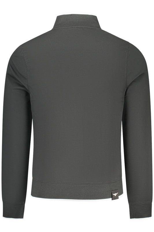 ACCADEMIA MILITARE FELPA CON ZIP UOMO NERO
