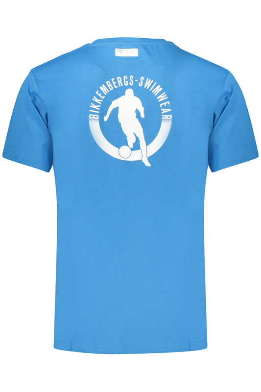 BIKKEMBERGS T-SHIRT MANICHE CORTE UOMO AZZURRO