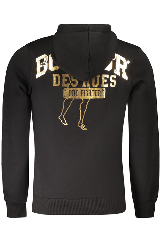 BOXEUR DES RUES FELPA SENZA ZIP UOMO NERO