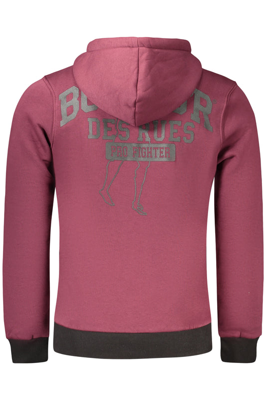 BOXEUR DES RUES FELPA SENZA ZIP UOMO ROSSO