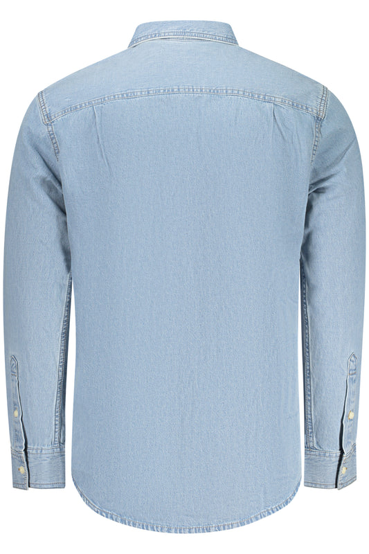 CALVIN KLEIN CAMICIA MANICHE LUNGHE UOMO AZZURRO