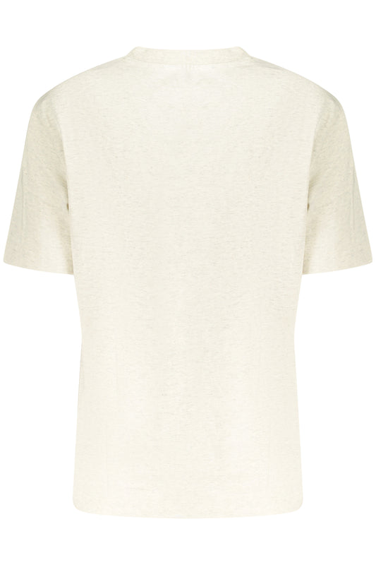 CALVIN KLEIN T-SHIRT MANICHE CORTE DONNA BEIGE