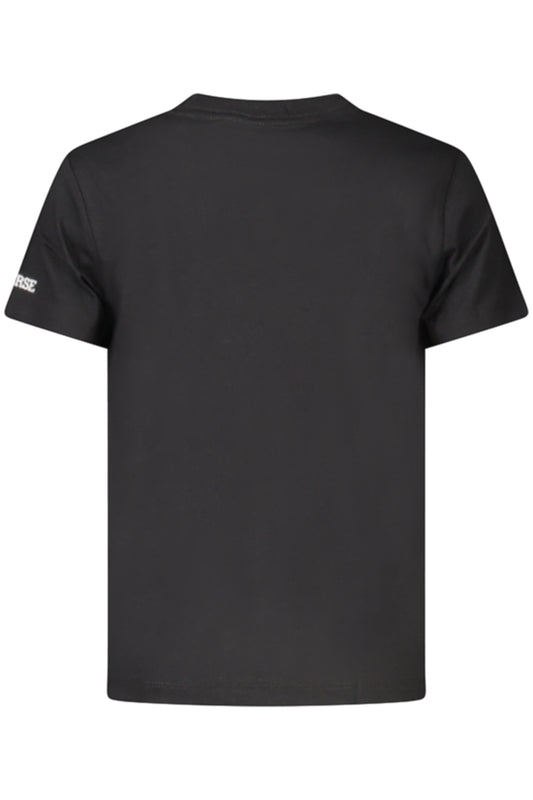 CONVERSE T-SHIRT MANICHE CORTE BAMBINA NERO