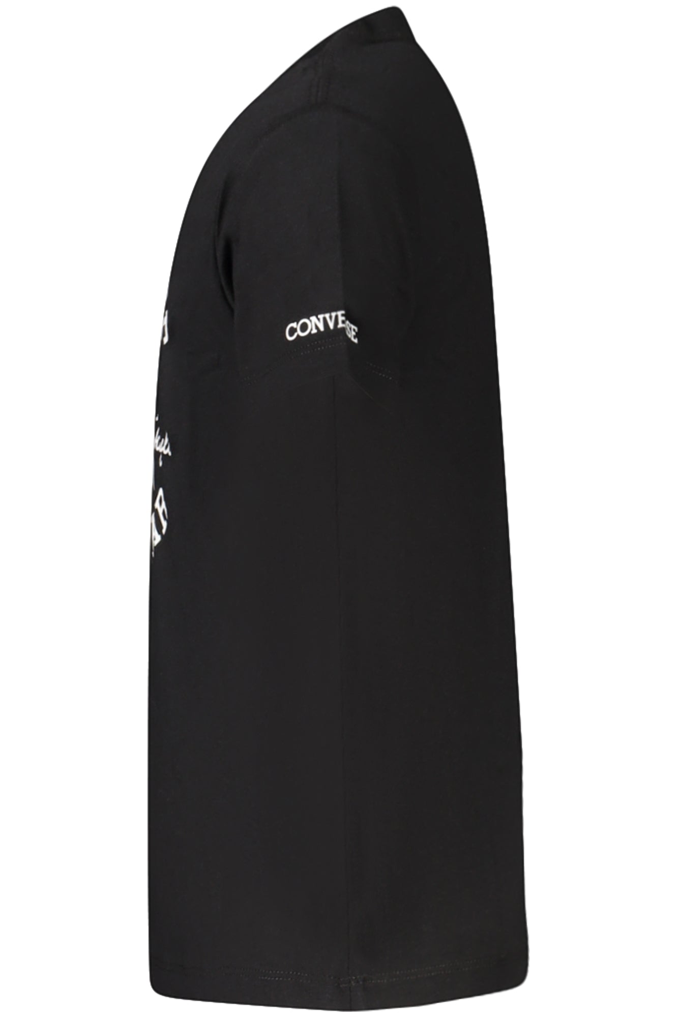 CONVERSE T-SHIRT MANICHE CORTE BAMBINA NERO