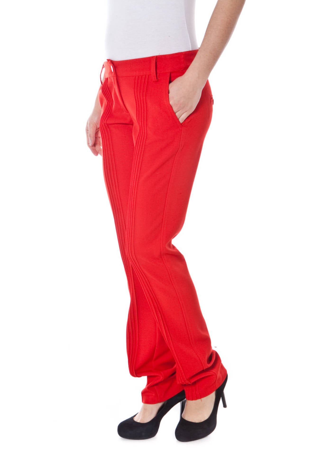 DENNY ROSE PANTALONE DONNA ROSSO