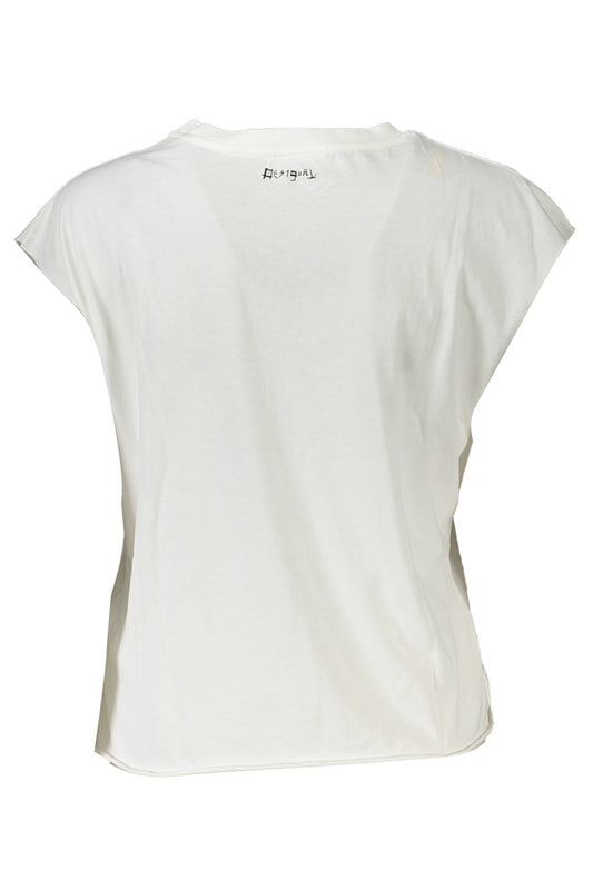 DESIGUAL T-SHIRT SENZA MANICHE DONNA BIANCO