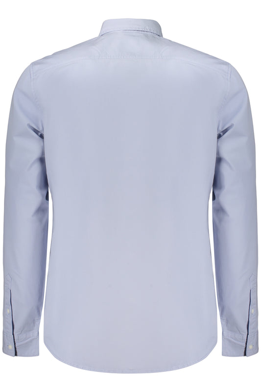 GUESS JEANS CAMICIA MANICHE LUNGHE UOMO AZZURRO