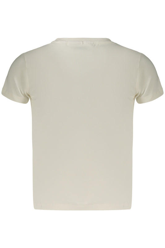 GUESS JEANS T-SHIRT MANICHE CORTE BAMBINA BIANCO
