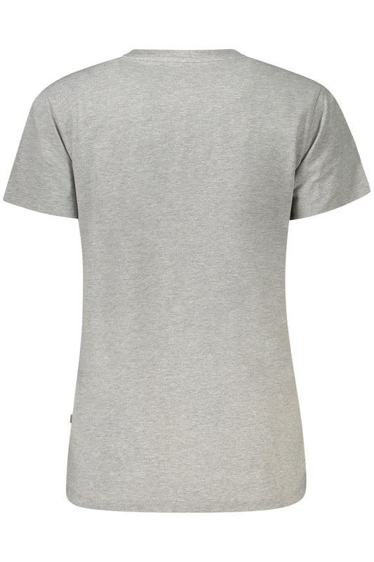 GUESS JEANS T-SHIRT MANICHE CORTE DONNA GRIGIO