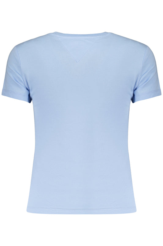 TOMMY HILFIGER T-SHIRT MANICHE CORTE DONNA AZZURRO