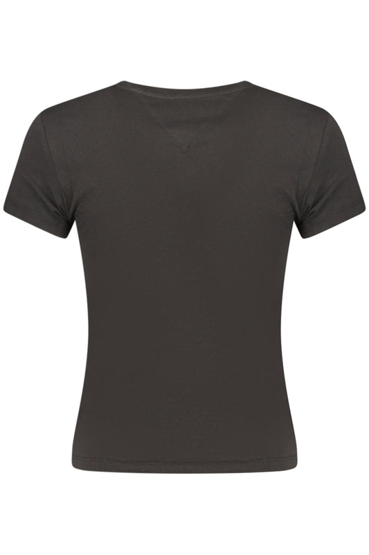 TOMMY HILFIGER T-SHIRT MANICHE CORTE DONNA NERO