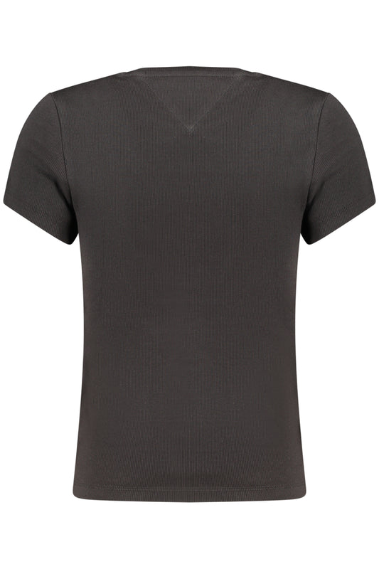 TOMMY HILFIGER T-SHIRT MANICHE CORTE DONNA NERO