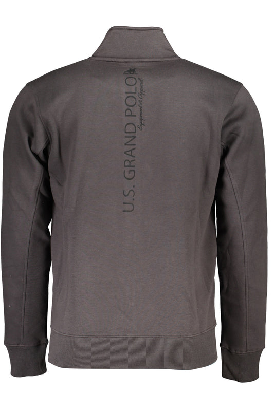 U.S. GRAND FELPA CON ZIP UOMO GRIGIO