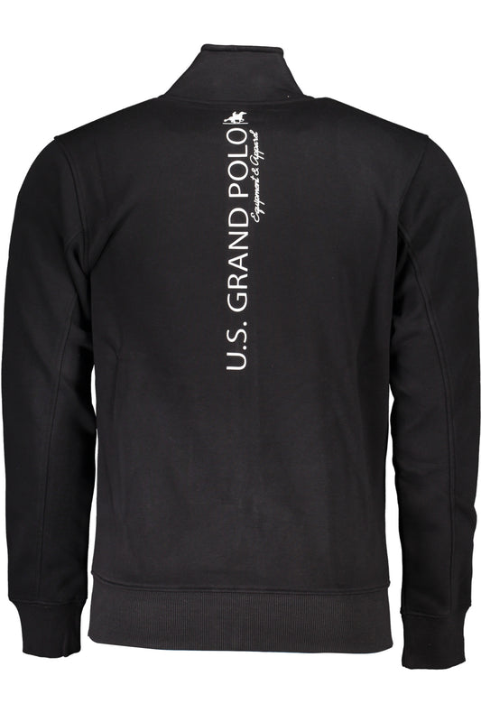 U.S. GRAND FELPA CON ZIP UOMO NERO
