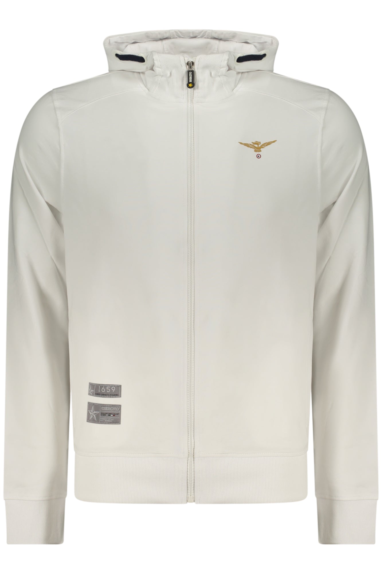 ACCADEMIA MILITARE FELPA CON ZIP UOMO BIANCO
