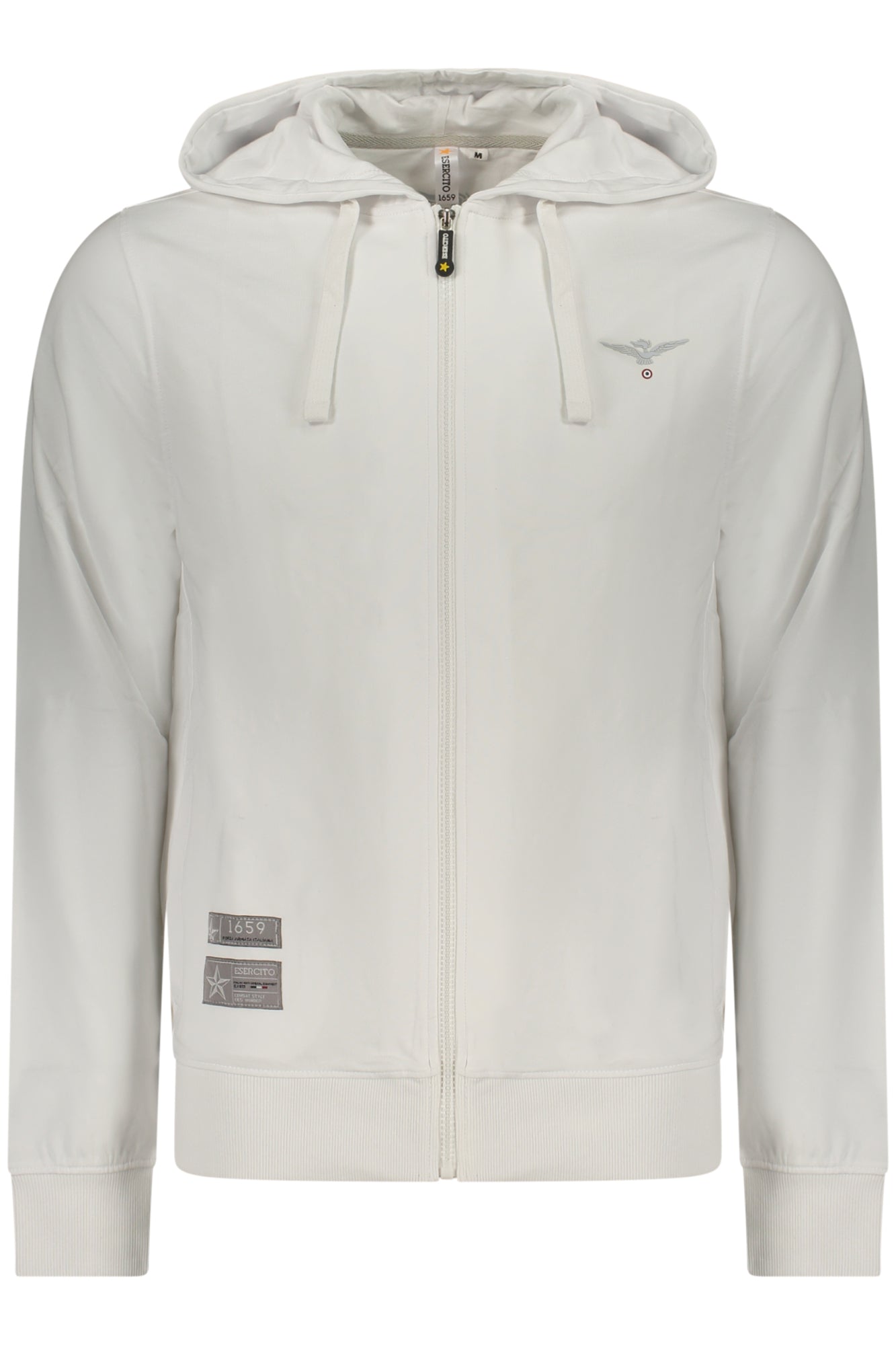 ACCADEMIA MILITARE FELPA CON ZIP UOMO BIANCO