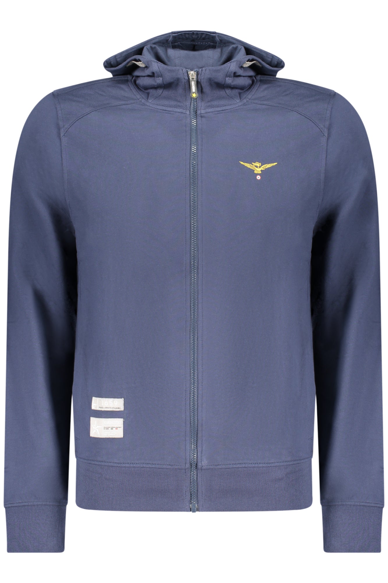 ACCADEMIA MILITARE FELPA CON ZIP UOMO BLU