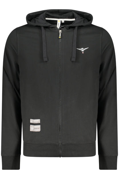 ACCADEMIA MILITARE FELPA CON ZIP UOMO NERO