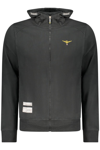 ACCADEMIA MILITARE FELPA CON ZIP UOMO NERO
