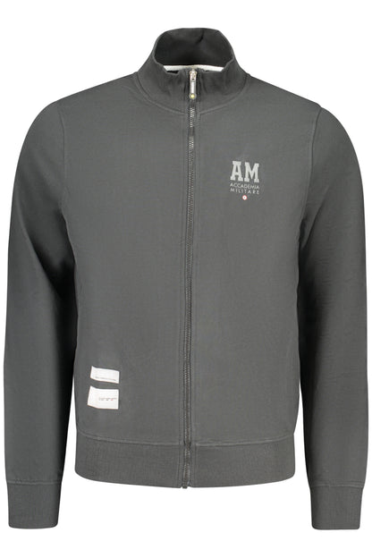 ACCADEMIA MILITARE FELPA CON ZIP UOMO NERO