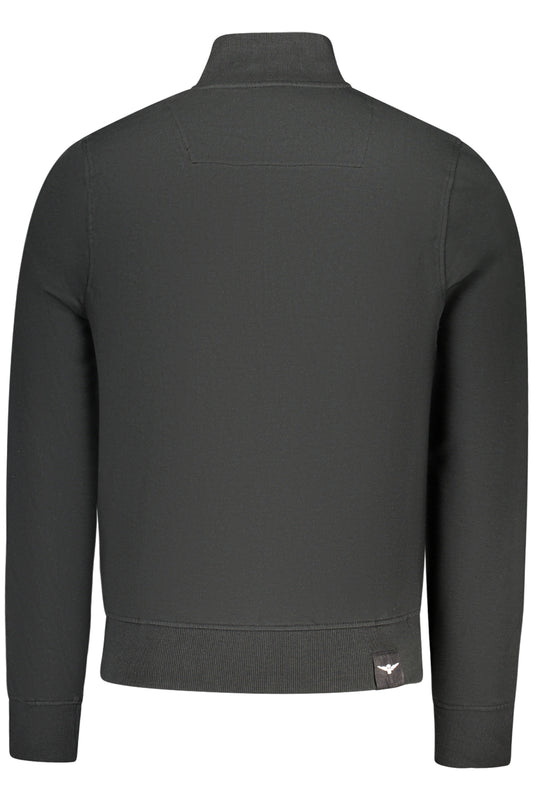 ACCADEMIA MILITARE FELPA CON ZIP UOMO NERO