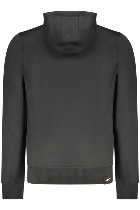 ACCADEMIA MILITARE FELPA CON ZIP UOMO NERO