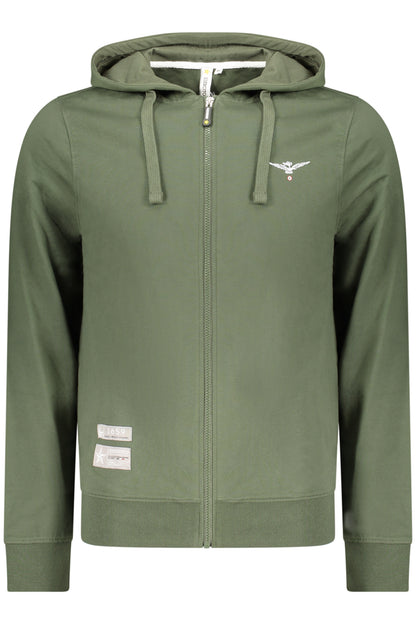 ACCADEMIA MILITARE FELPA CON ZIP UOMO VERDE