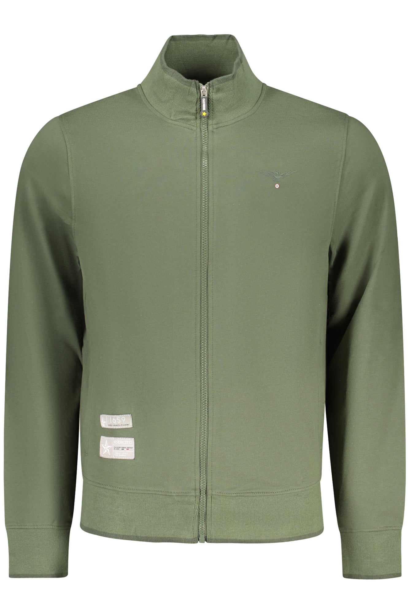 ACCADEMIA MILITARE FELPA CON ZIP UOMO VERDE