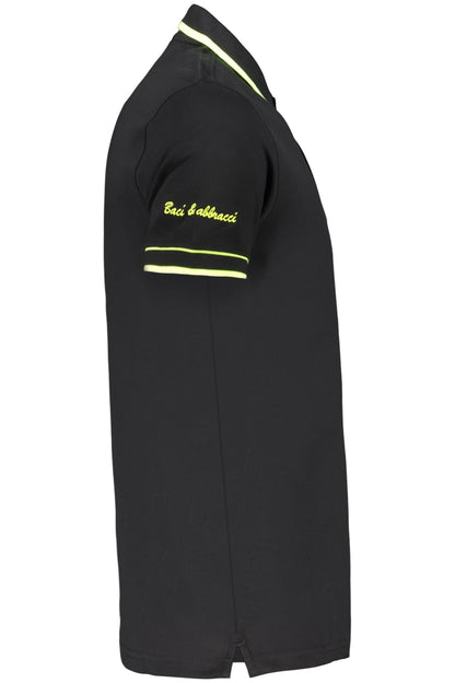 BACI&ABBRACCI POLO MANICHE CORTE UOMO NERO