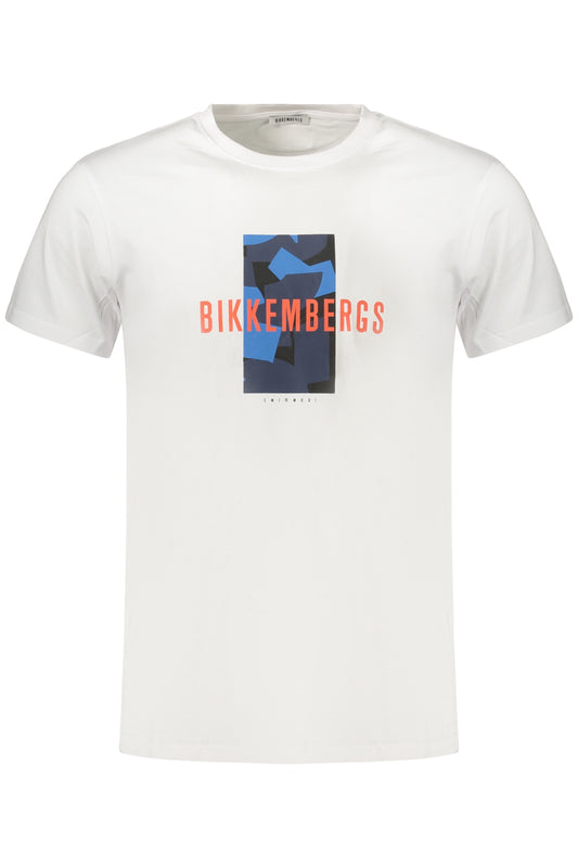 BIKKEMBERGS T-SHIRT MANICHE CORTE UOMO BIANCO