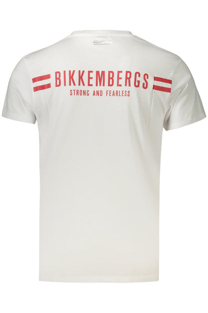 BIKKEMBERGS T-SHIRT MANICHE CORTE UOMO BIANCO