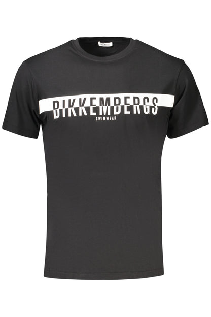 BIKKEMBERGS T-SHIRT MANICHE CORTE UOMO NERO