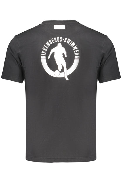 BIKKEMBERGS T-SHIRT MANICHE CORTE UOMO NERO