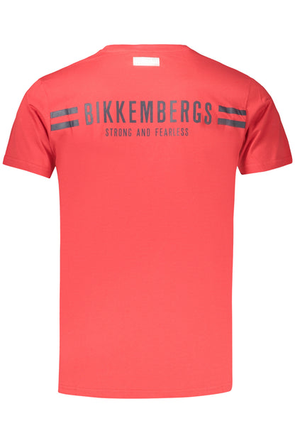 BIKKEMBERGS T-SHIRT MANICHE CORTE UOMO ROSSO
