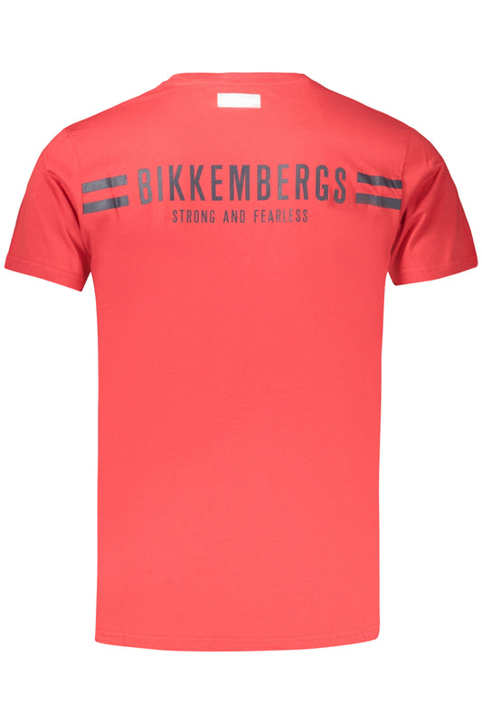 BIKKEMBERGS T-SHIRT MANICHE CORTE UOMO ROSSO