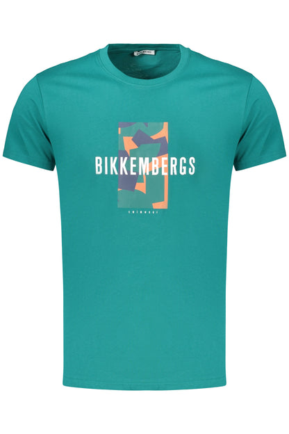 BIKKEMBERGS T-SHIRT MANICHE CORTE UOMO VERDE