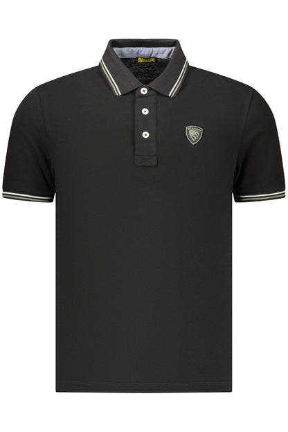 BLAUER APPAREL POLO MANICHE CORTE UOMO NERO