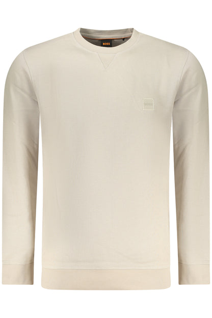 BOSS FELPA SENZA ZIP UOMO BEIGE