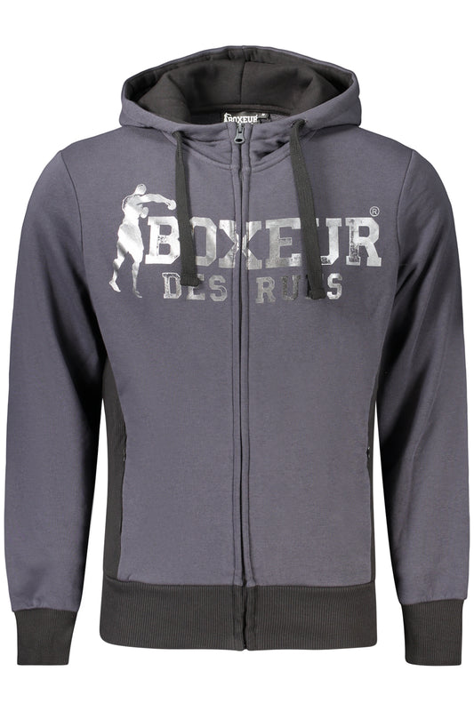 BOXEUR DES RUES FELPA CON ZIP UOMO GRIGIO