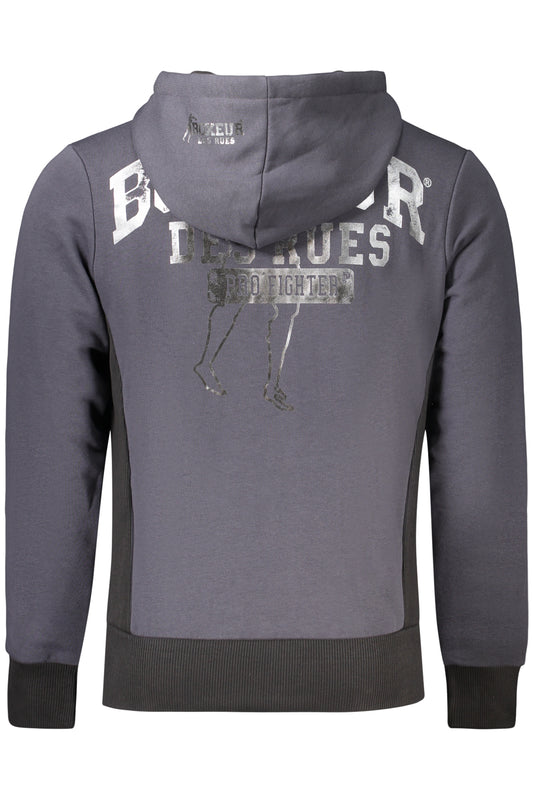 BOXEUR DES RUES FELPA CON ZIP UOMO GRIGIO