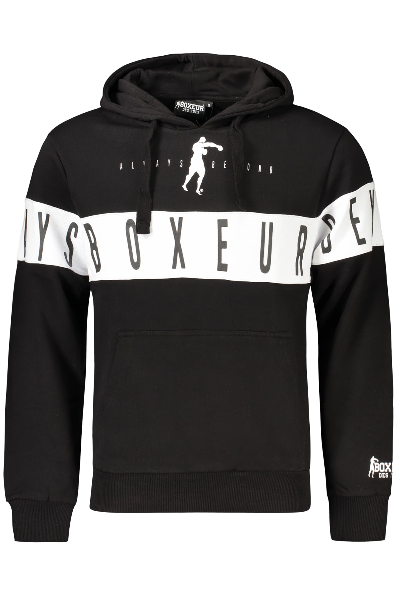 BOXEUR DES RUES FELPA SENZA ZIP UOMO NERO