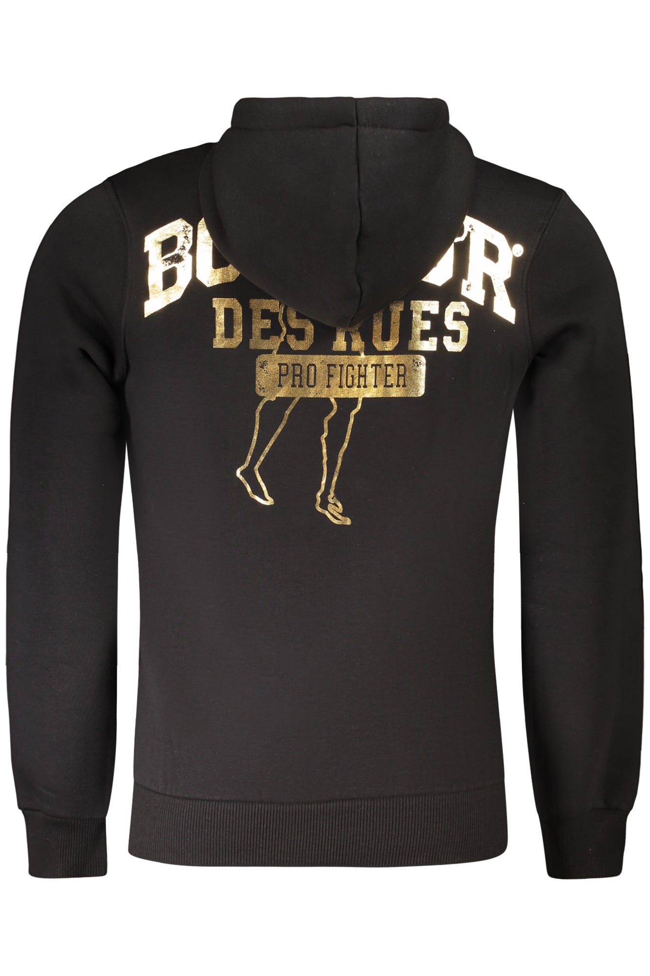 BOXEUR DES RUES FELPA SENZA ZIP UOMO NERO