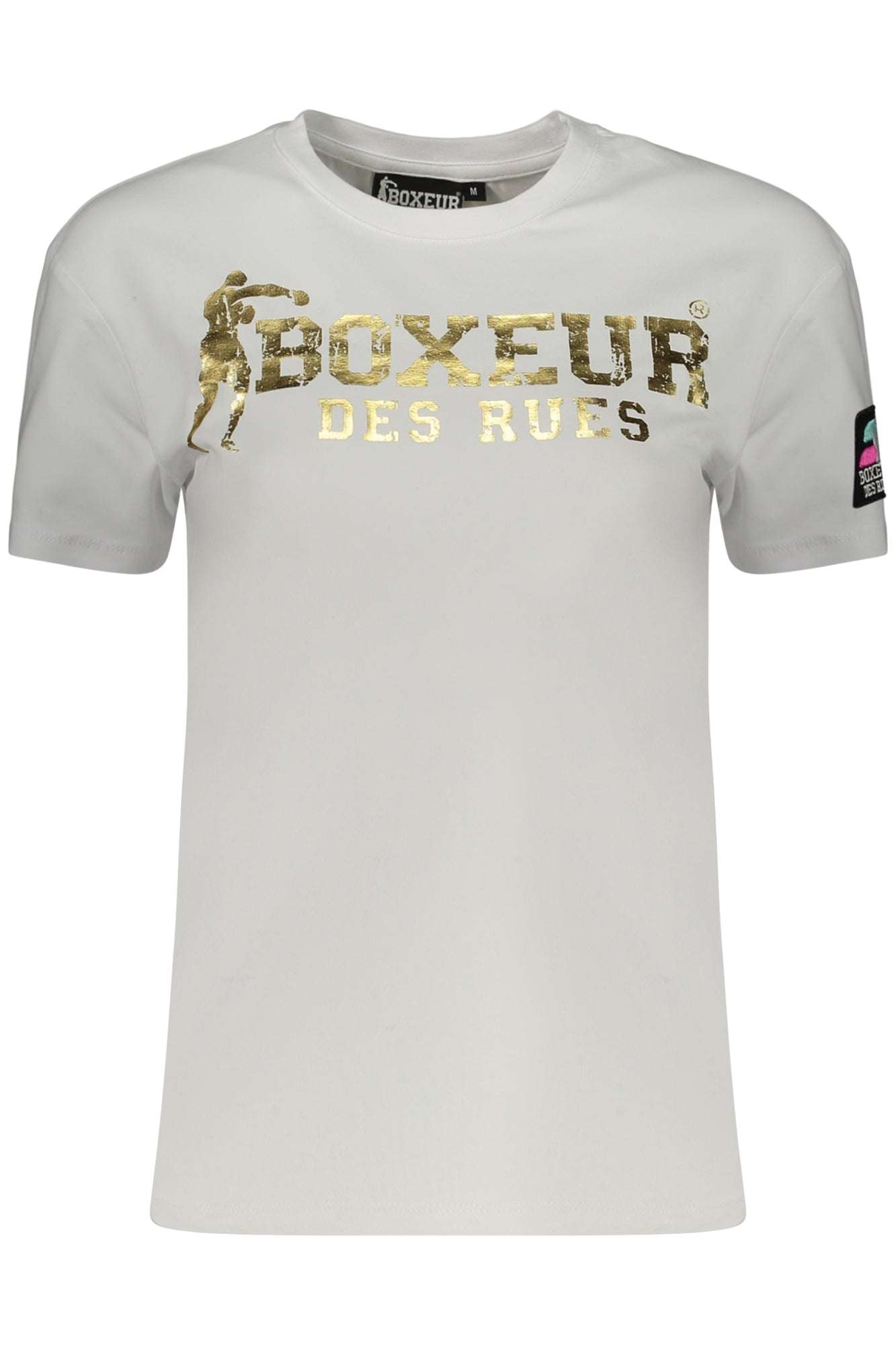 BOXEUR DES RUES T-SHIRT MANICHE CORTE DONNA BIANCO