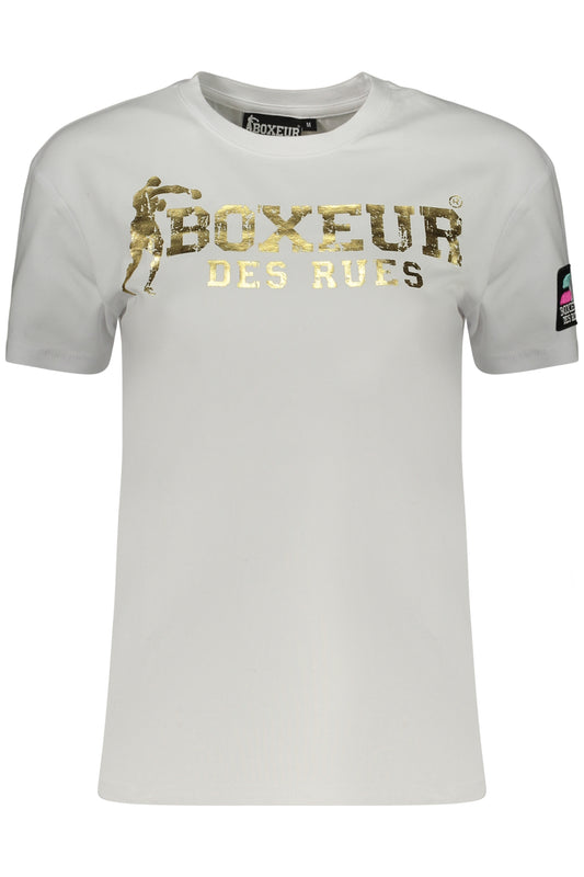 BOXEUR DES RUES T-SHIRT MANICHE CORTE DONNA BIANCO