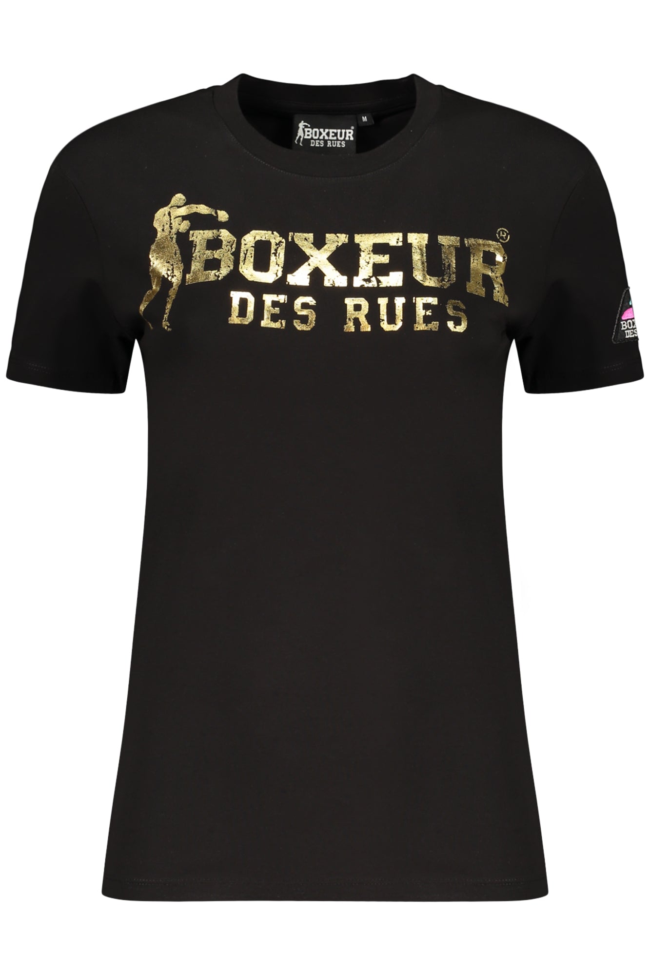 BOXEUR DES RUES T-SHIRT MANICHE CORTE DONNA NERO