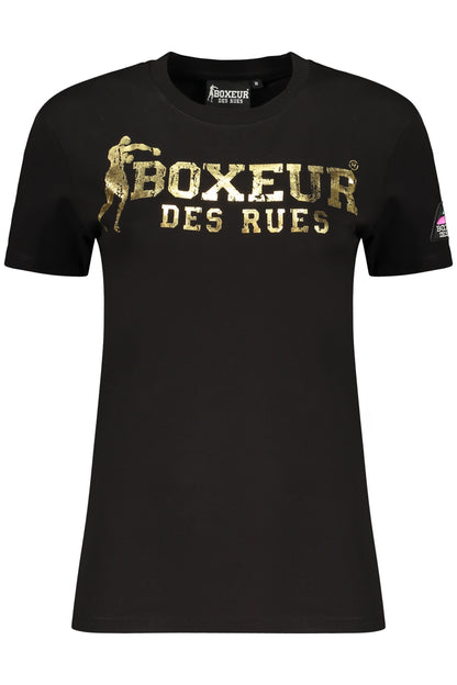 BOXEUR DES RUES T-SHIRT MANICHE CORTE DONNA NERO