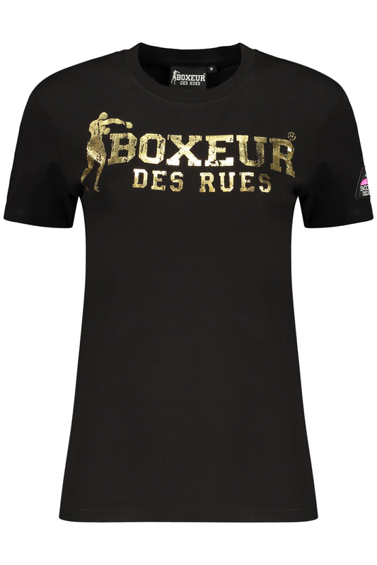 BOXEUR DES RUES T-SHIRT MANICHE CORTE DONNA NERO