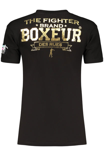 BOXEUR DES RUES T-SHIRT MANICHE CORTE DONNA NERO