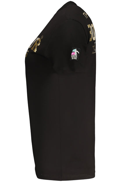 BOXEUR DES RUES T-SHIRT MANICHE CORTE DONNA NERO