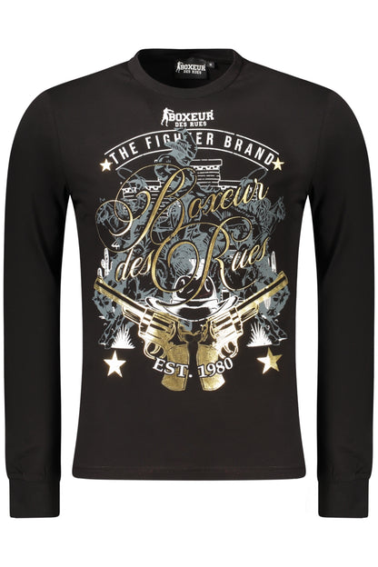 BOXEUR DES RUES T-SHIRT MANICHE LUNGHE UOMO NERO